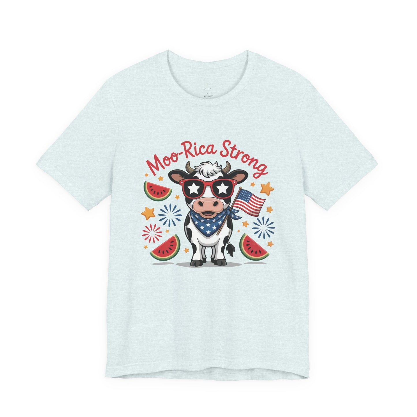 Moo-rica Patriotic Cow Graphic Tee