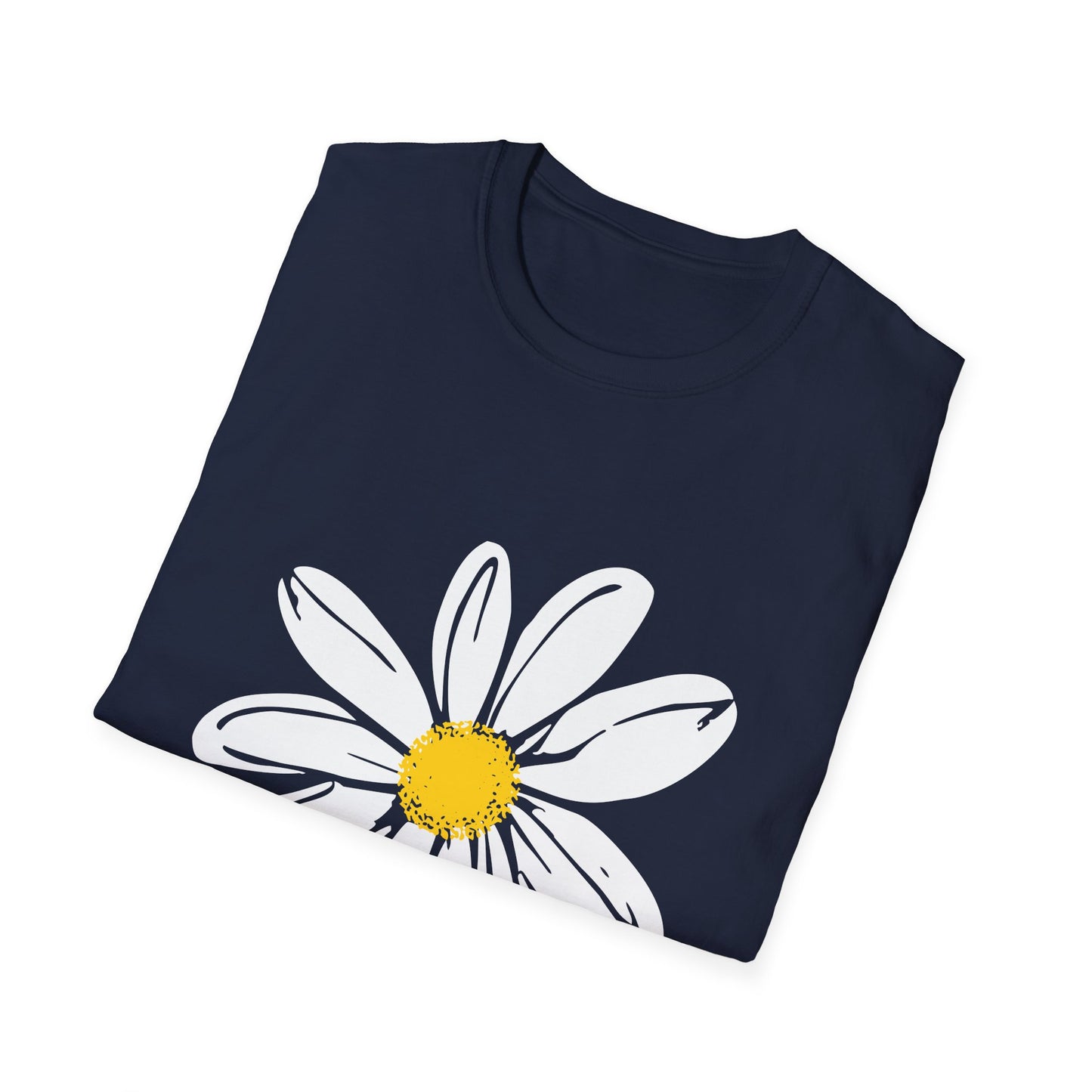 Daisy Graphic Tee — Bold Floral Crew Neck