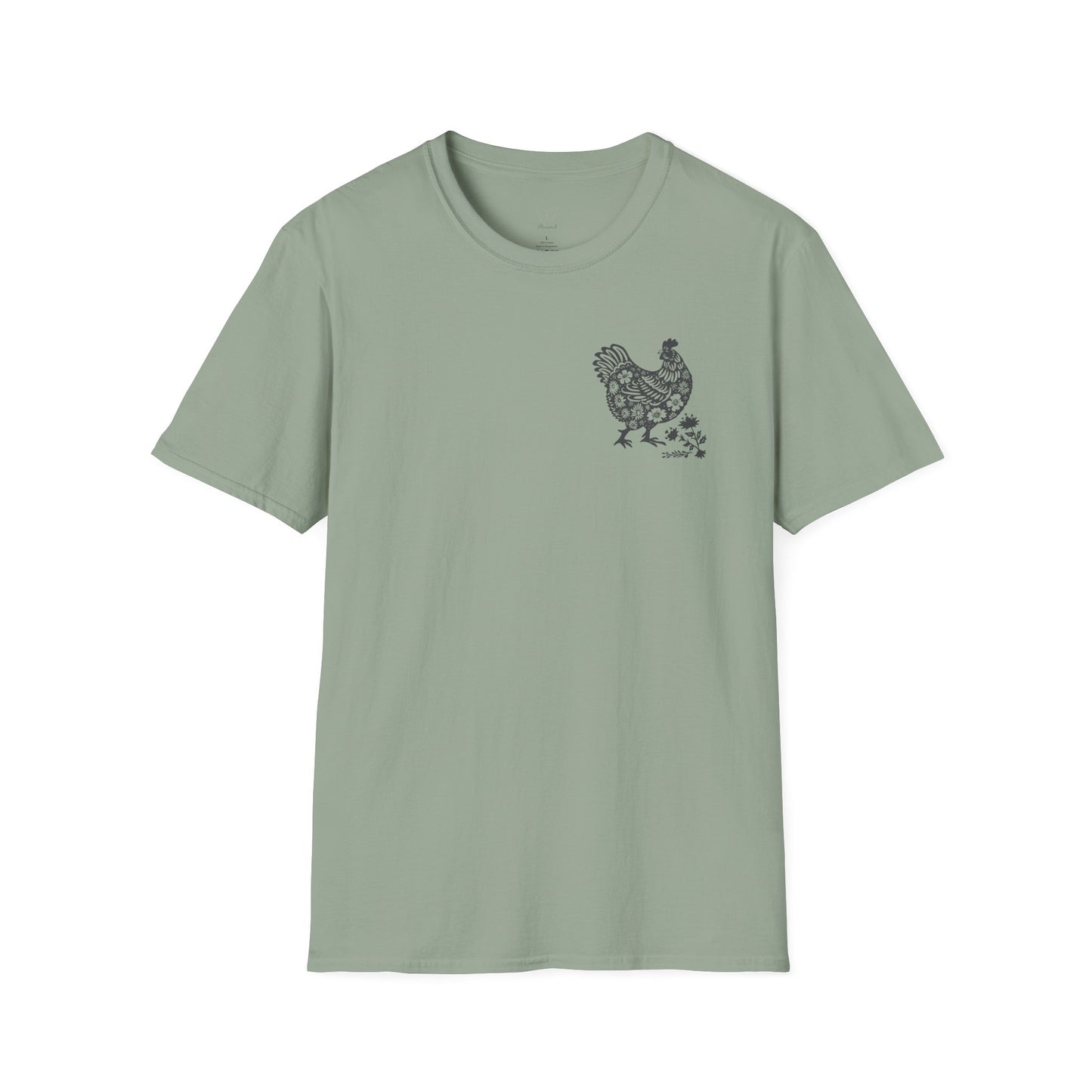 Floral Hen T-Shirt — Vintage Chicken Graphic Tee
