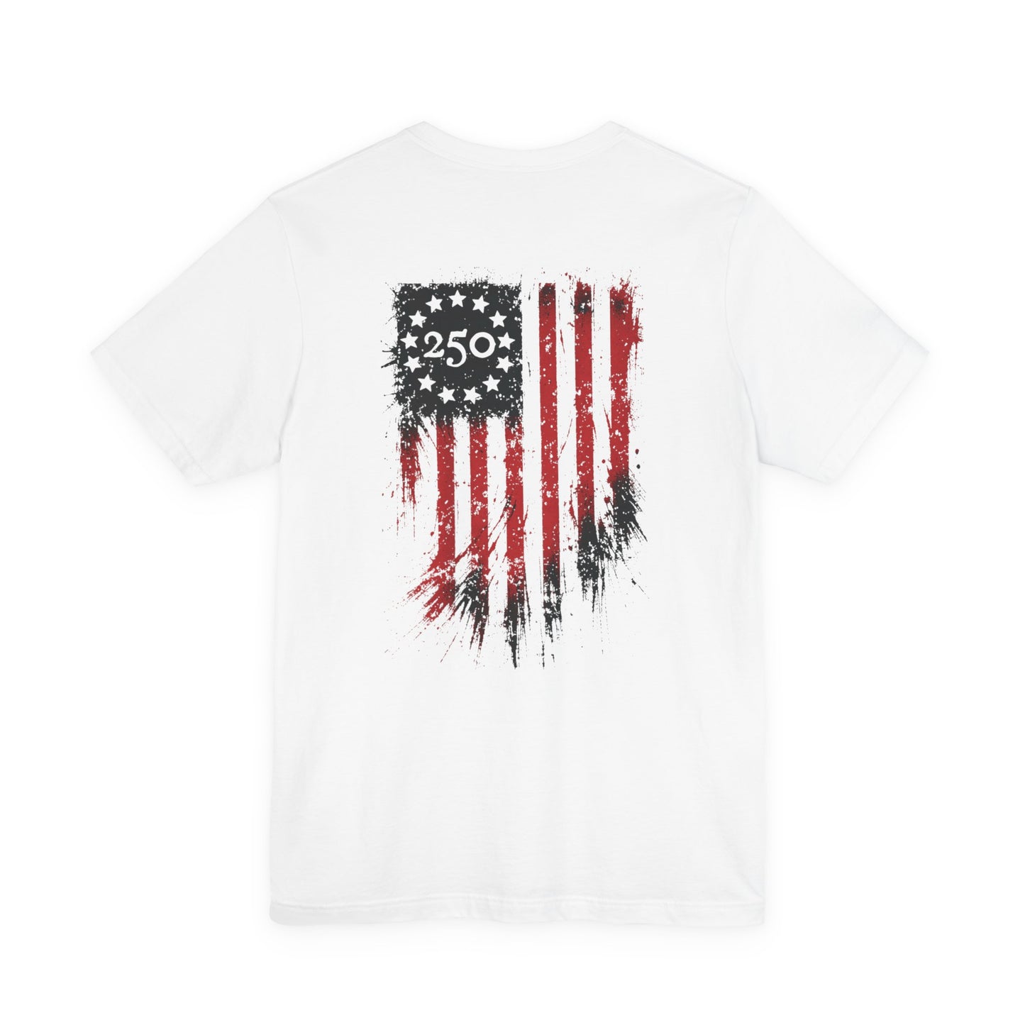 Paul Revere Patriotic Graphic Tee | American Flag Back Print T-Shirt