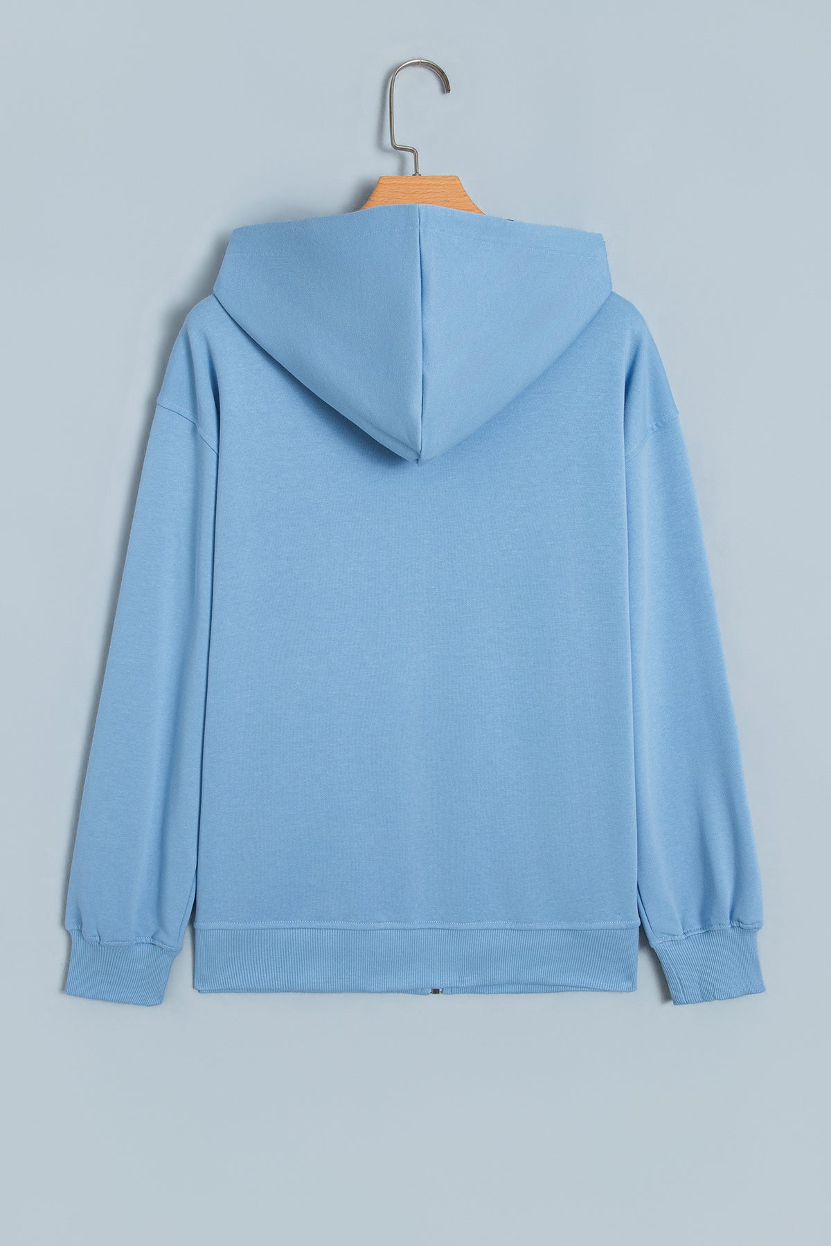 Polka Dot Lined Zip-Up Hoodie