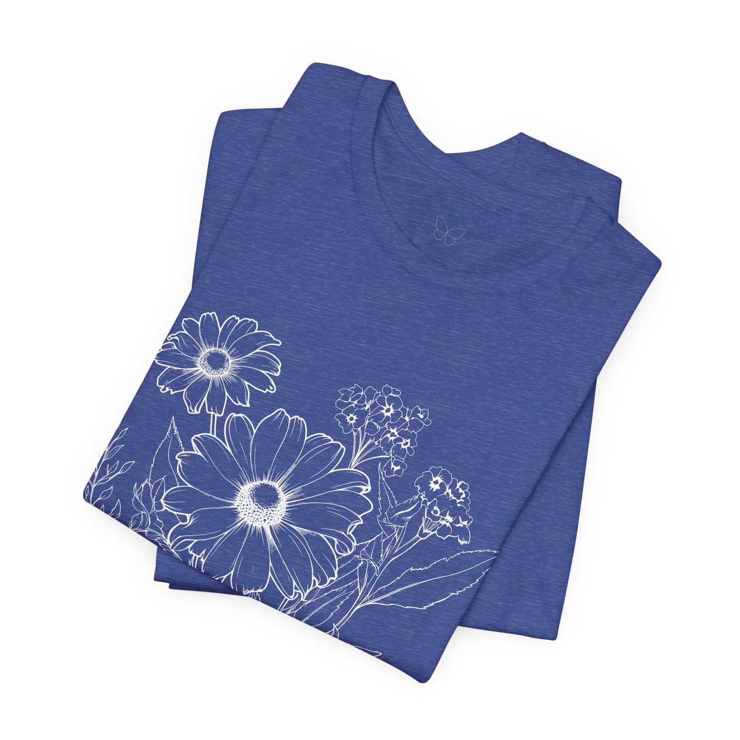 Floral Sketch Women's Tee — Hand-Drawn Wildflower Graphic