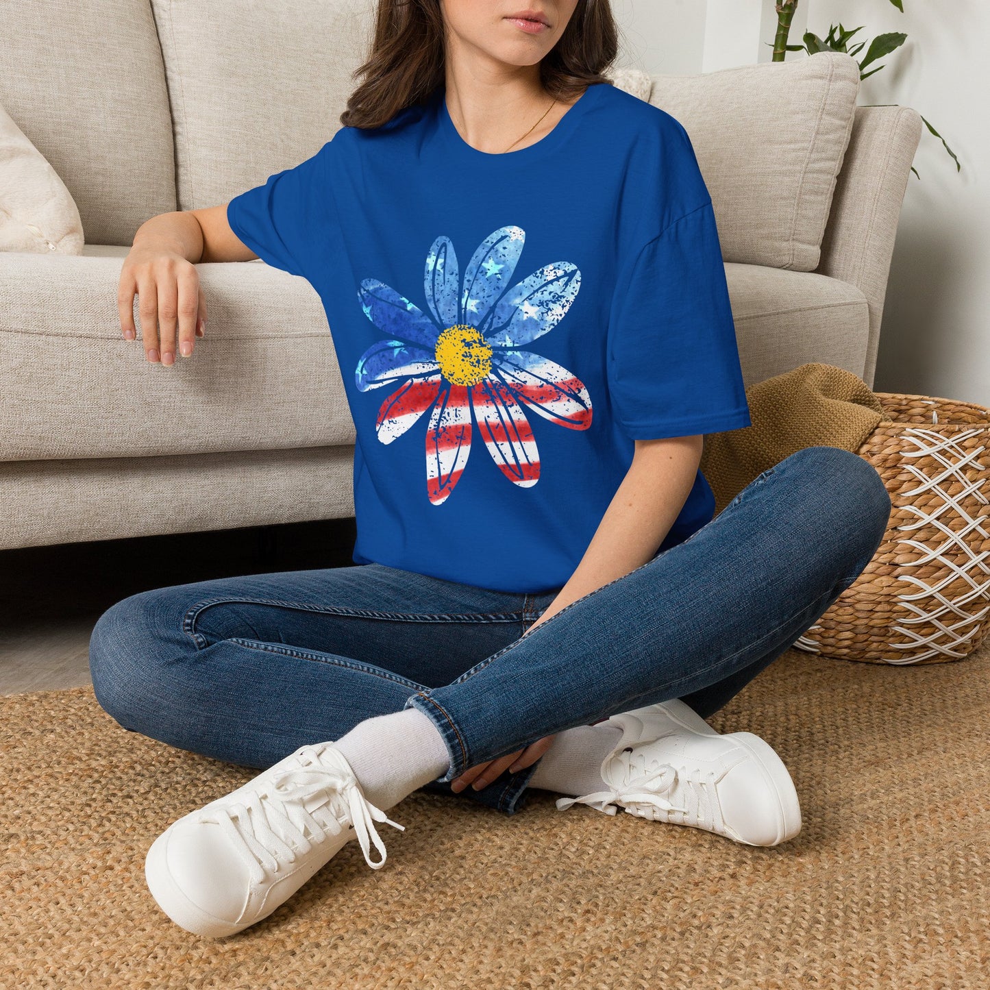 American Flag Daisy T-Shirt