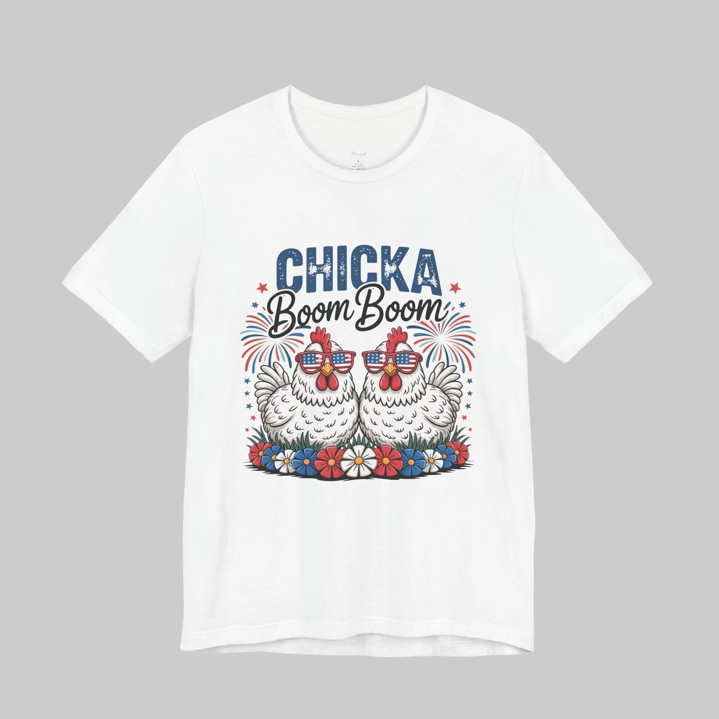 Chicka Boom Boom Chicken T-Shirt — Patriotic Funny Farm Tee