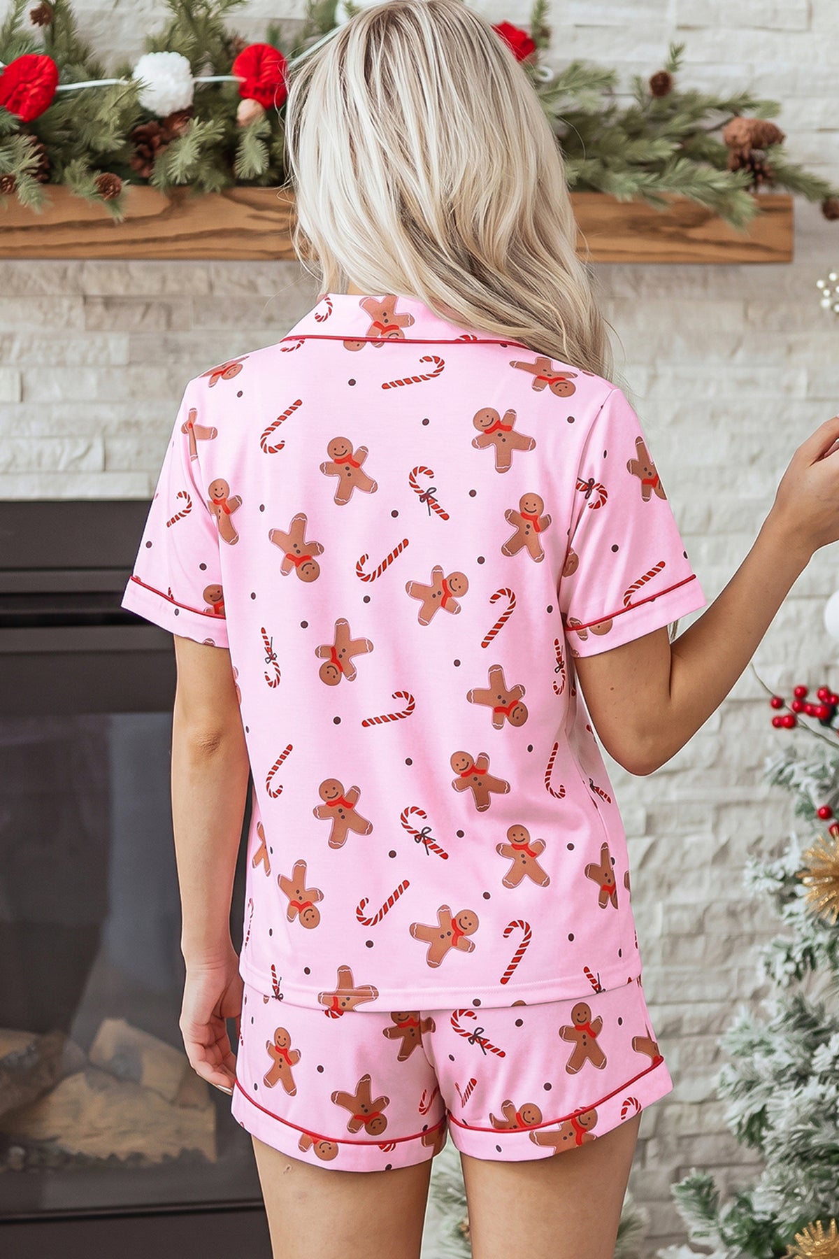 Pink Gingerbread Candy Cane Lounge Set
