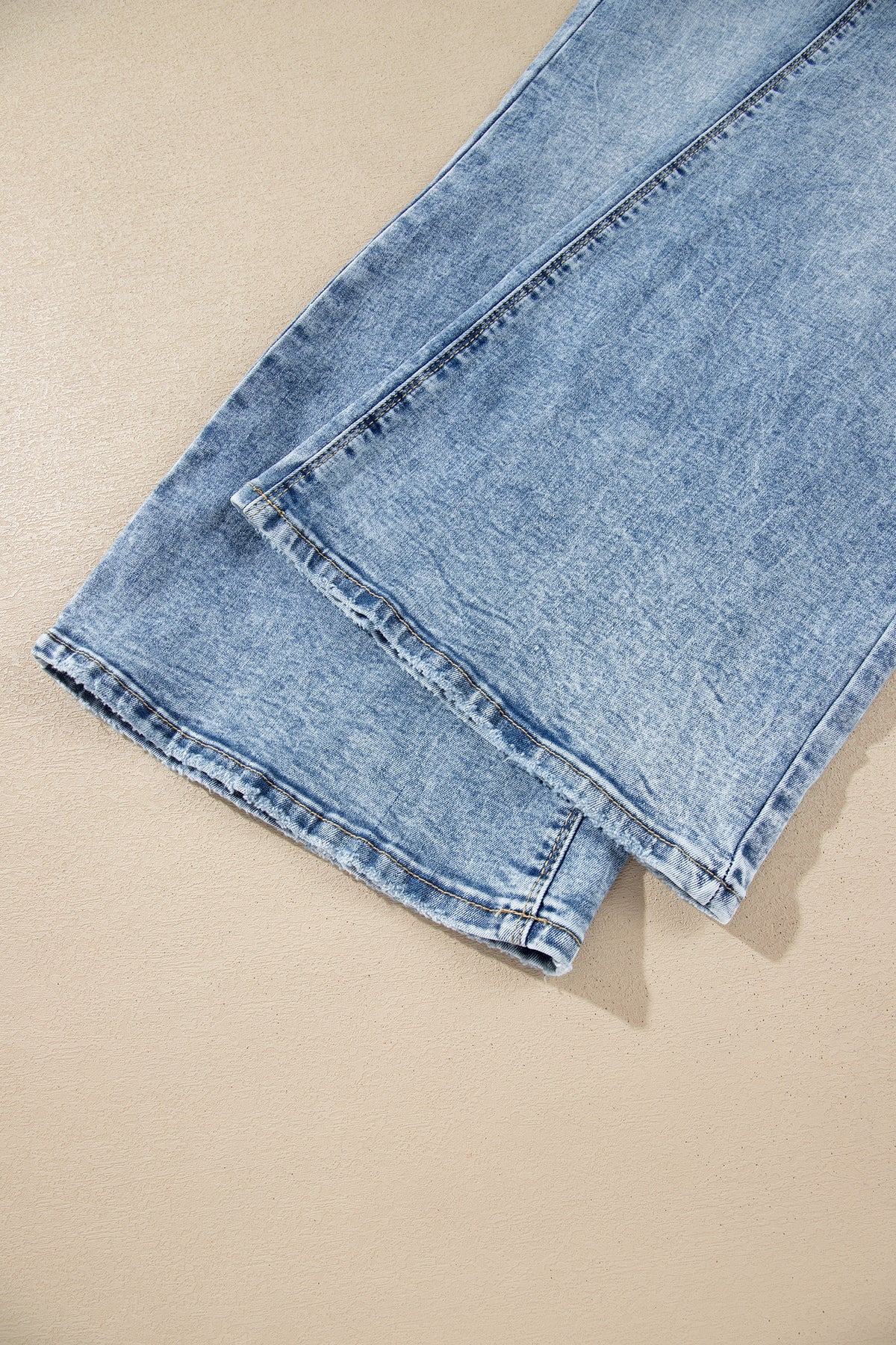 Acid Wash High Rise Flare Jeans