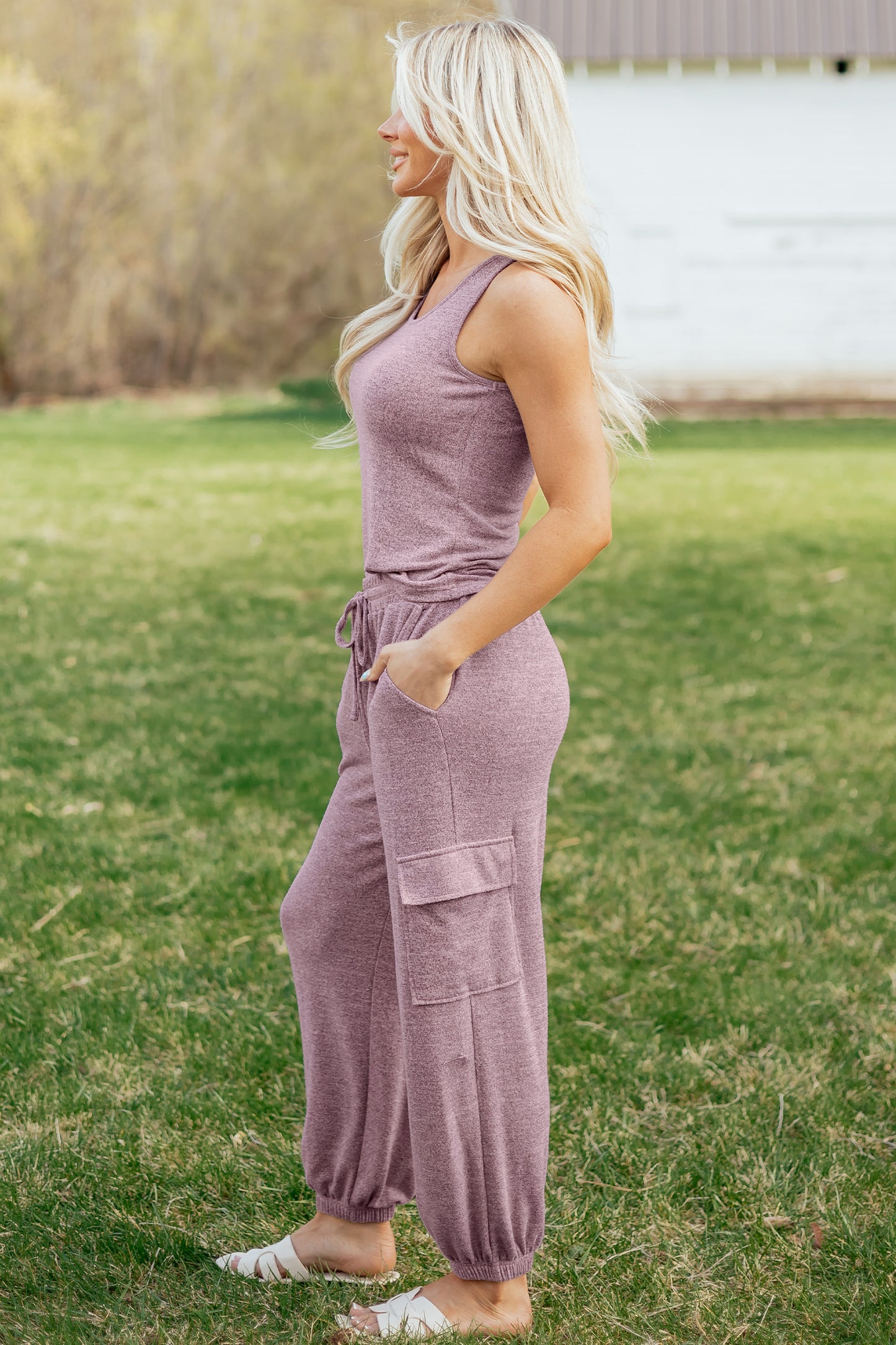 Casual Tank & Drawstring Jogger Set