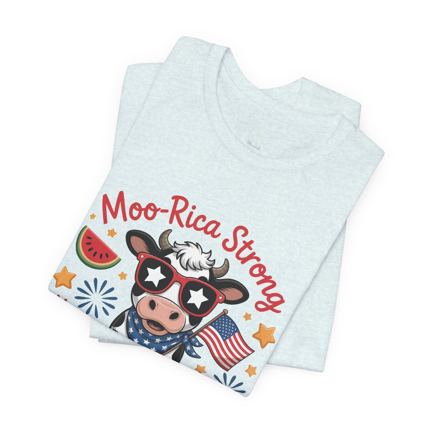 Moo-rica Patriotic Cow Graphic Tee