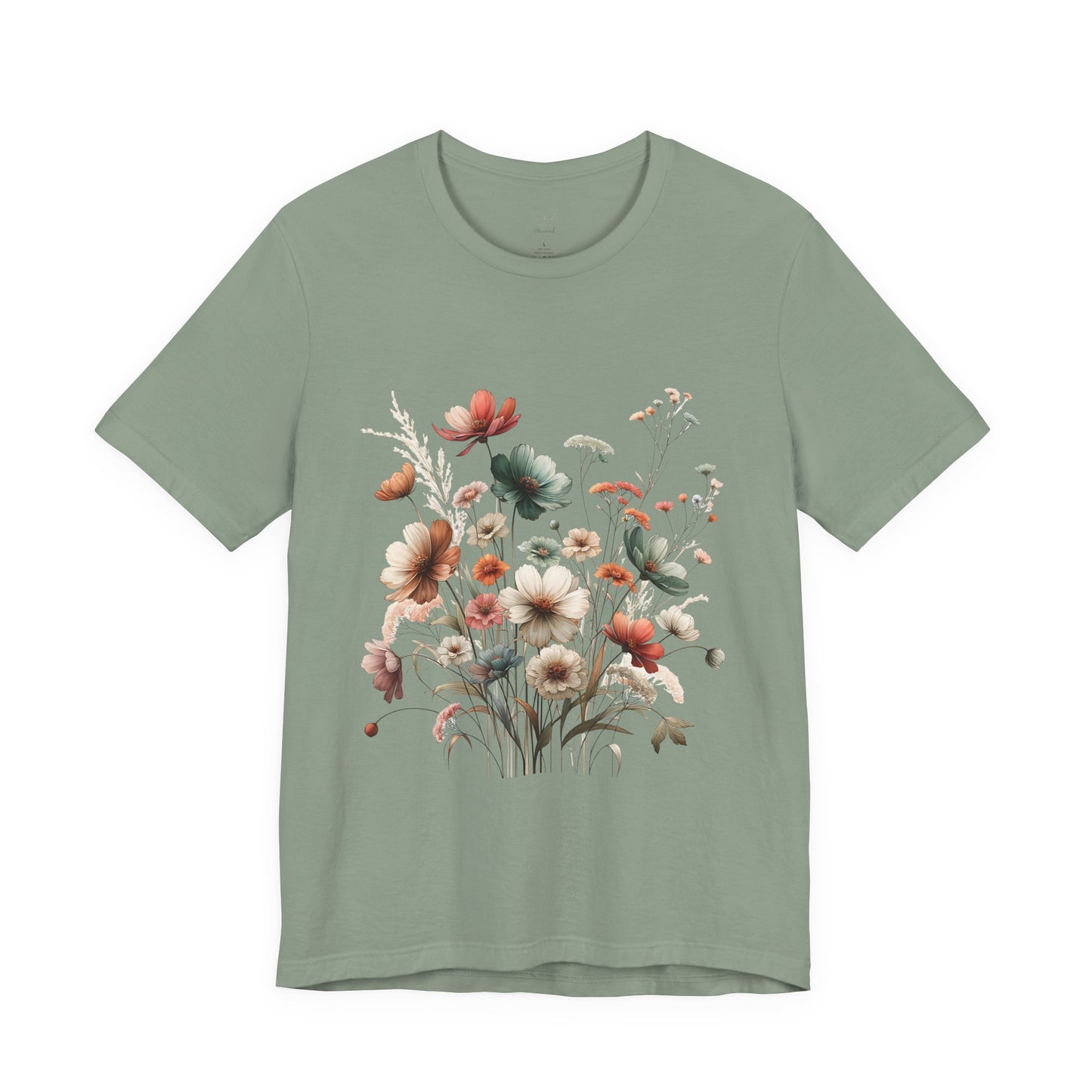 Floral Meadow Tee — Watercolor Wildflower Bouquet Women's Shirt