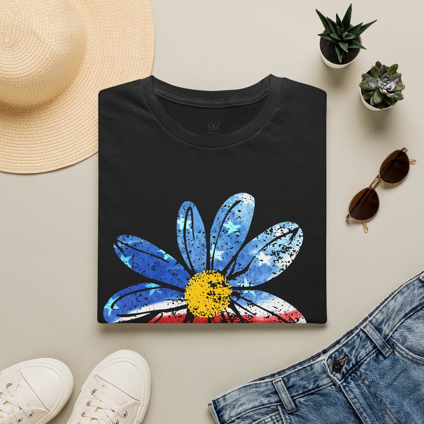 American Flag Daisy T-Shirt