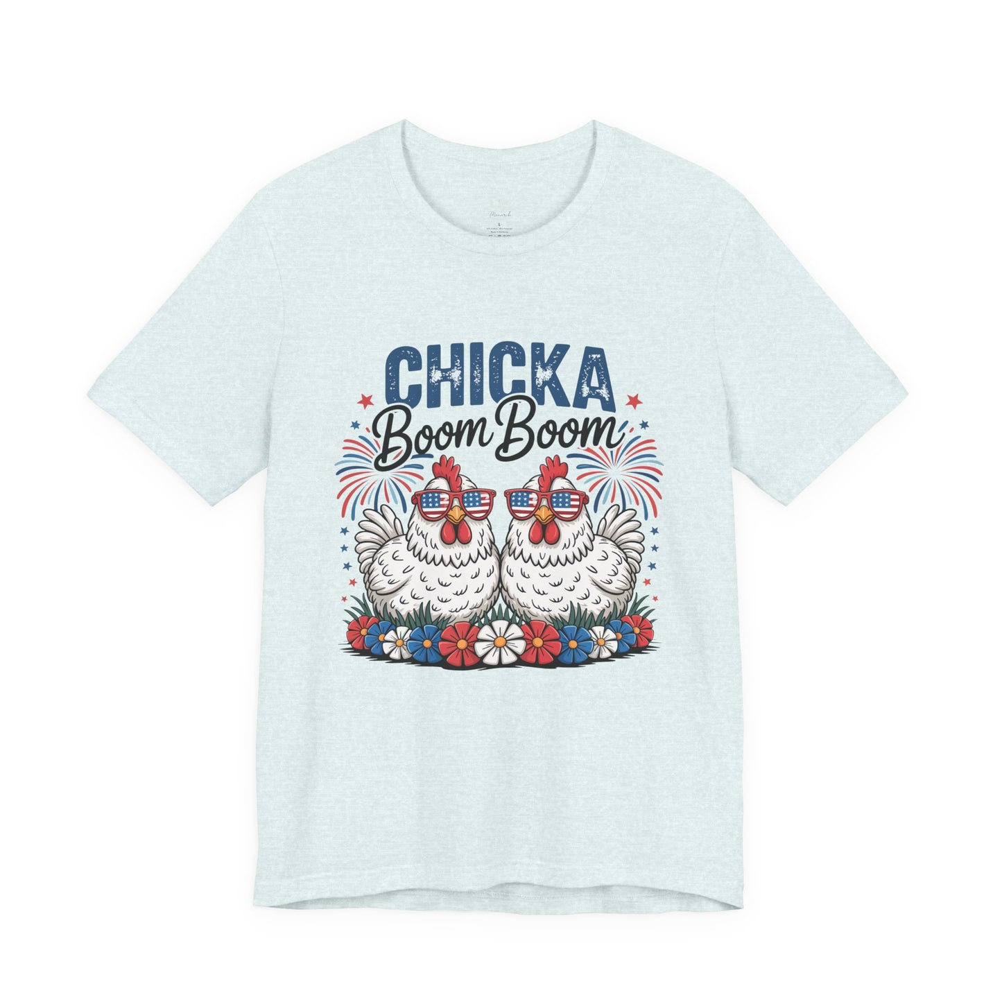 Chicka Boom Boom Chicken T-Shirt — Patriotic Funny Farm Tee