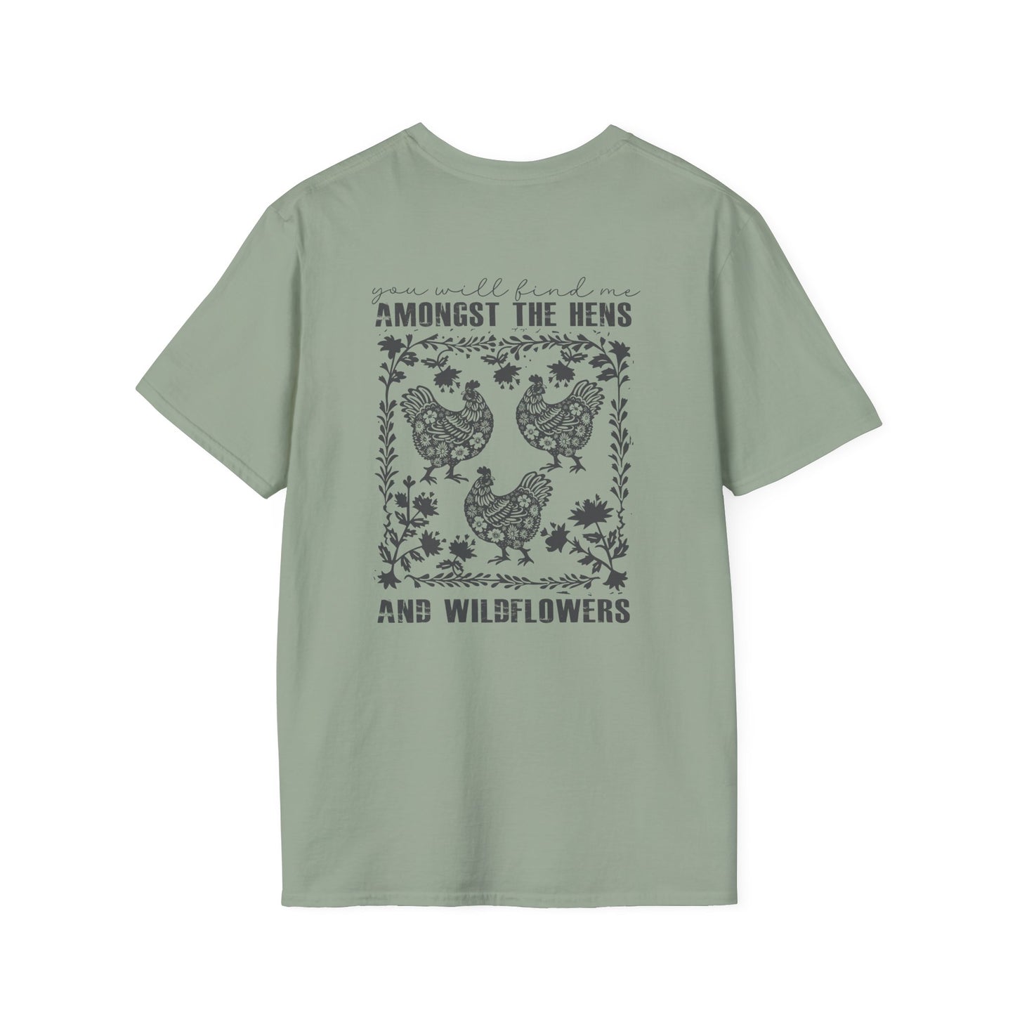 Floral Hen T-Shirt — Vintage Chicken Graphic Tee