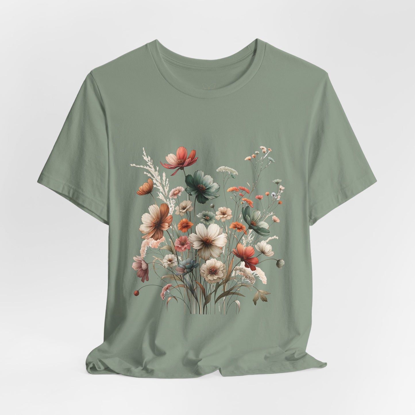 Floral Meadow Tee — Watercolor Wildflower Bouquet Women's Shirt