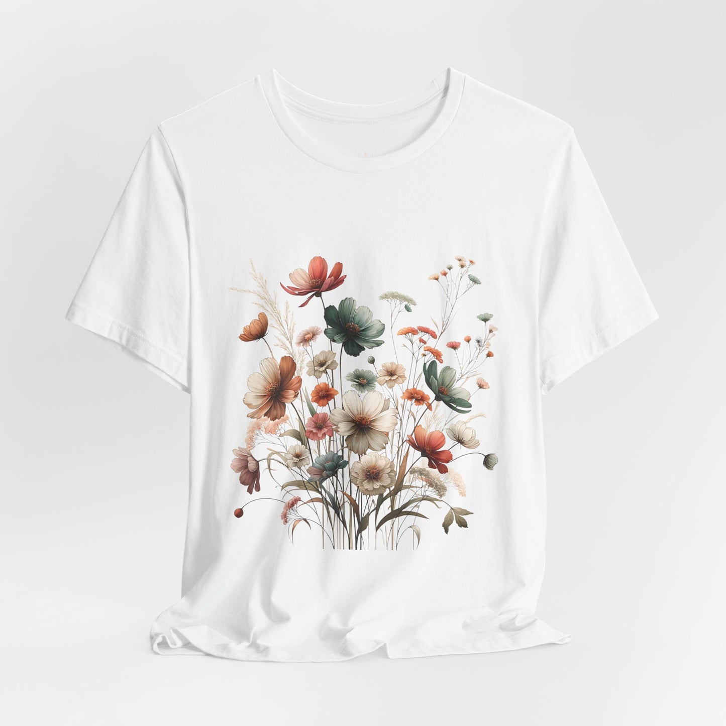 Floral Meadow Tee — Watercolor Wildflower Bouquet Women's Shirt