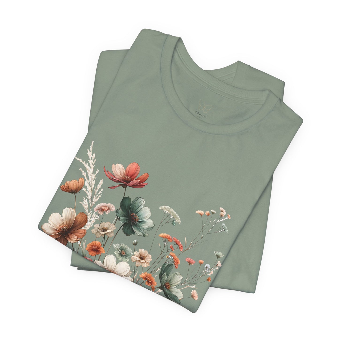 Floral Meadow Tee — Watercolor Wildflower Bouquet Women's Shirt