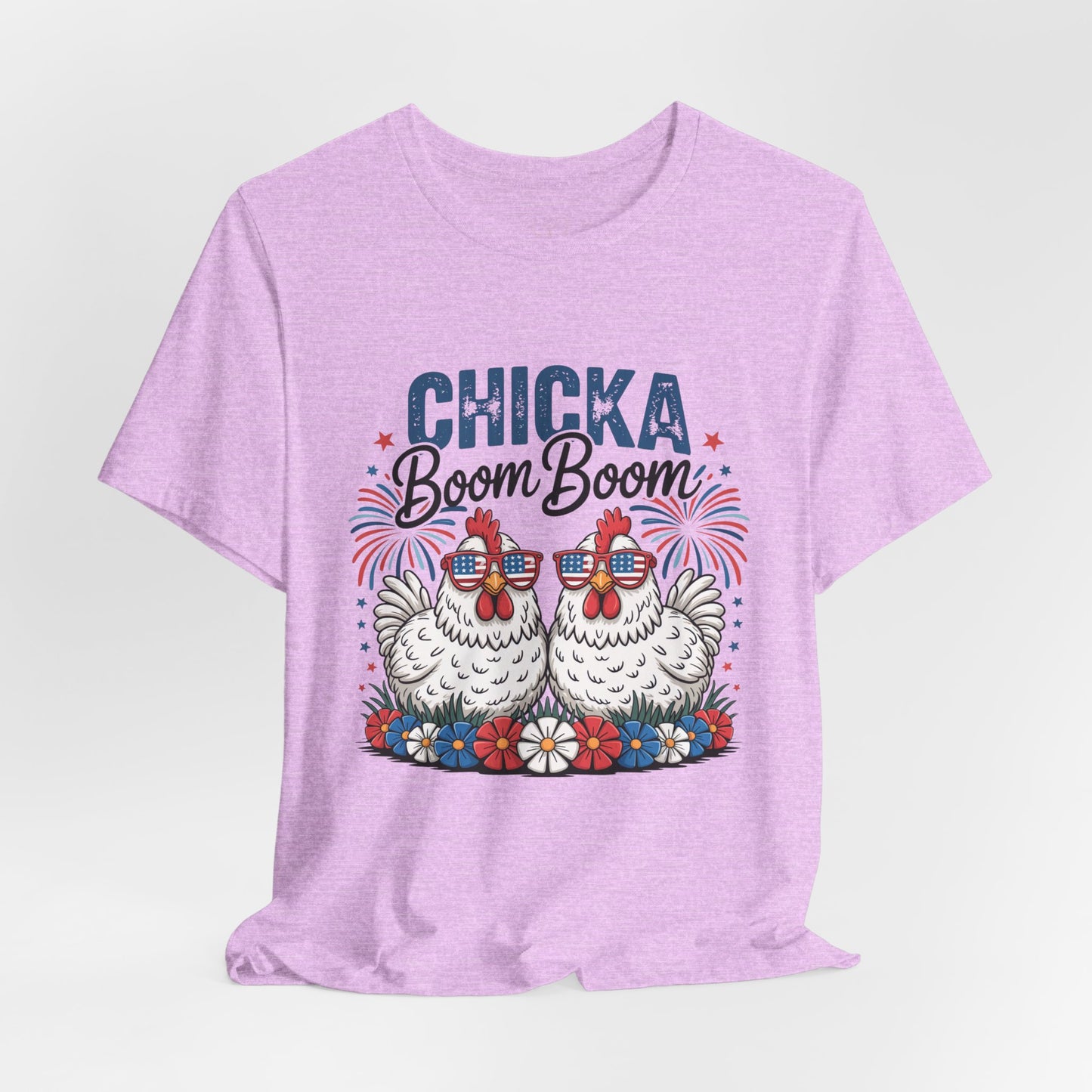 Chicka Boom Boom Chicken T-Shirt — Patriotic Funny Farm Tee