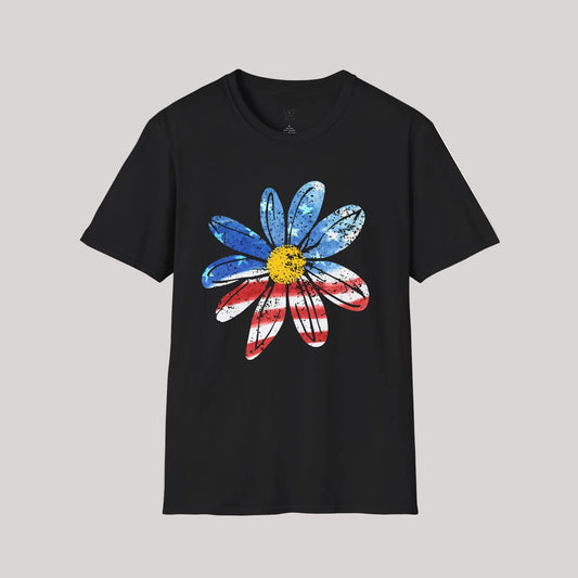 American Flag Daisy T-Shirt