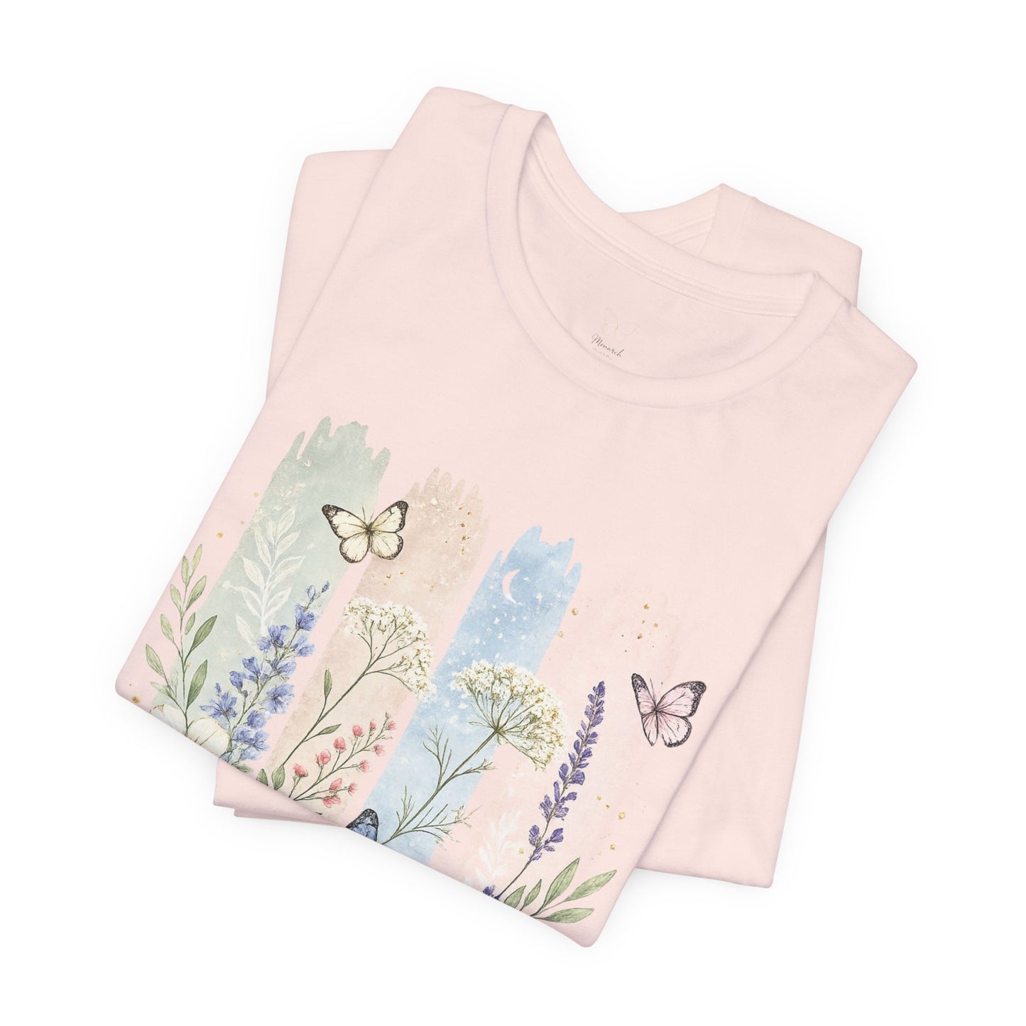 Floral Watercolor Butterfly T-Shirt — Pastel Garden Tee