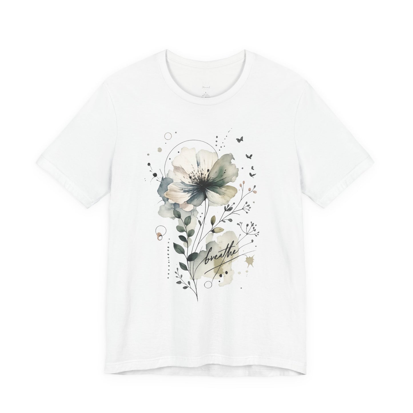 "Breathe" Watercolor Floral Tee |
