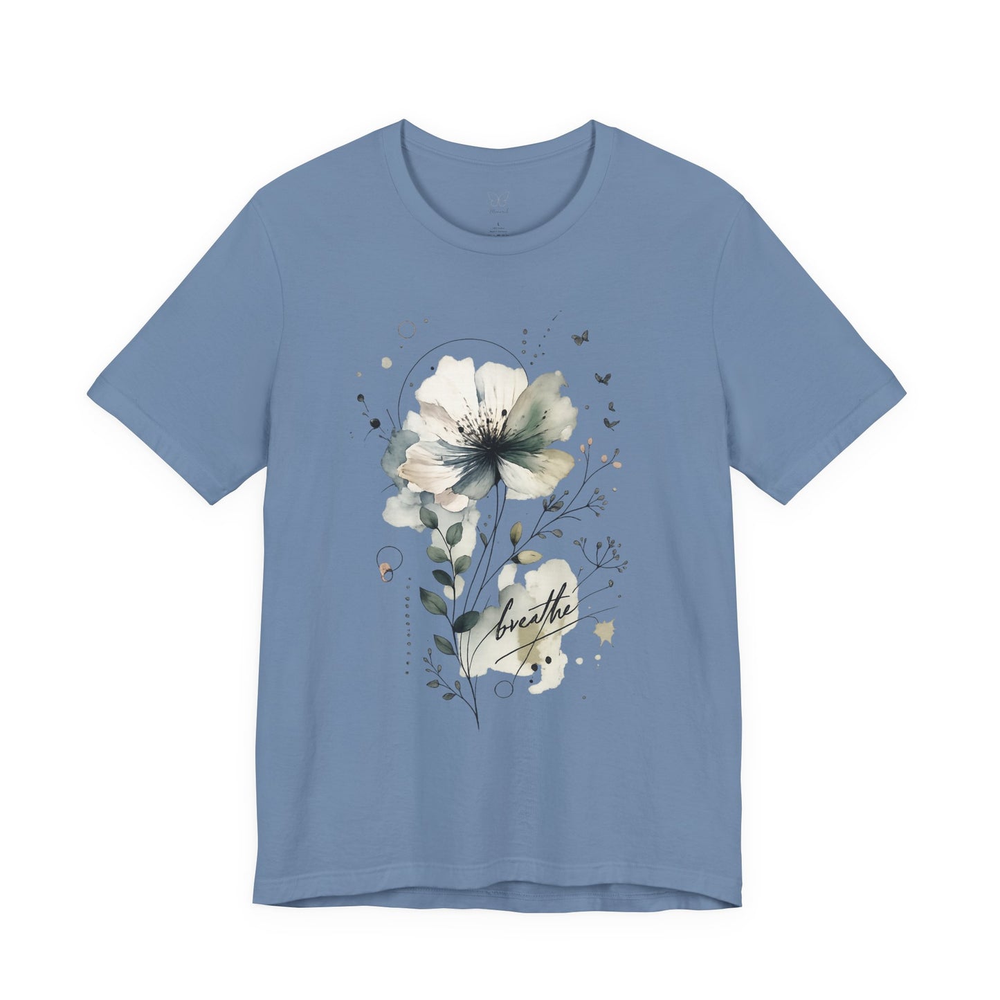 "Breathe" Watercolor Floral Tee |