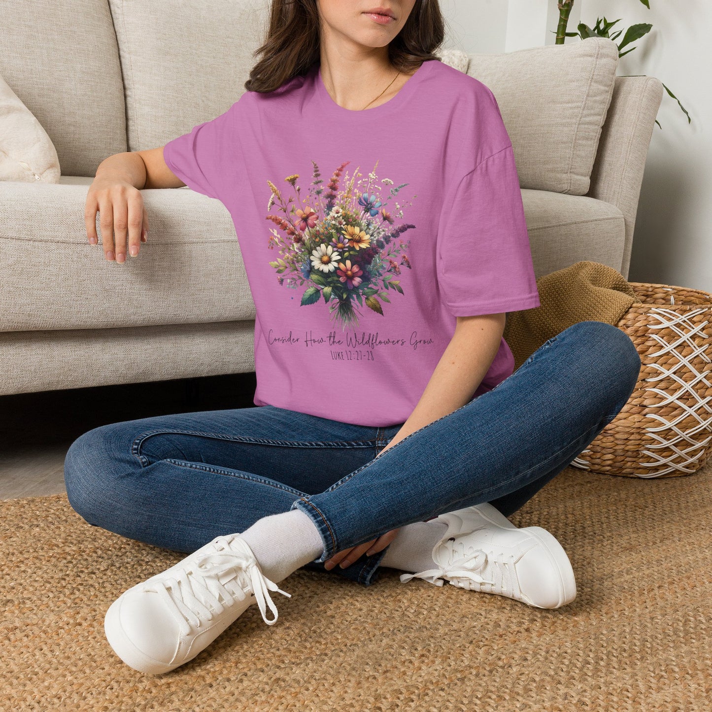 Floral Bouquet Tee — Watercolor Wildflower Garden T-Shirt