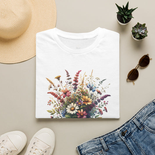 Floral Bouquet Tee — Watercolor Wildflower Garden T-Shirt