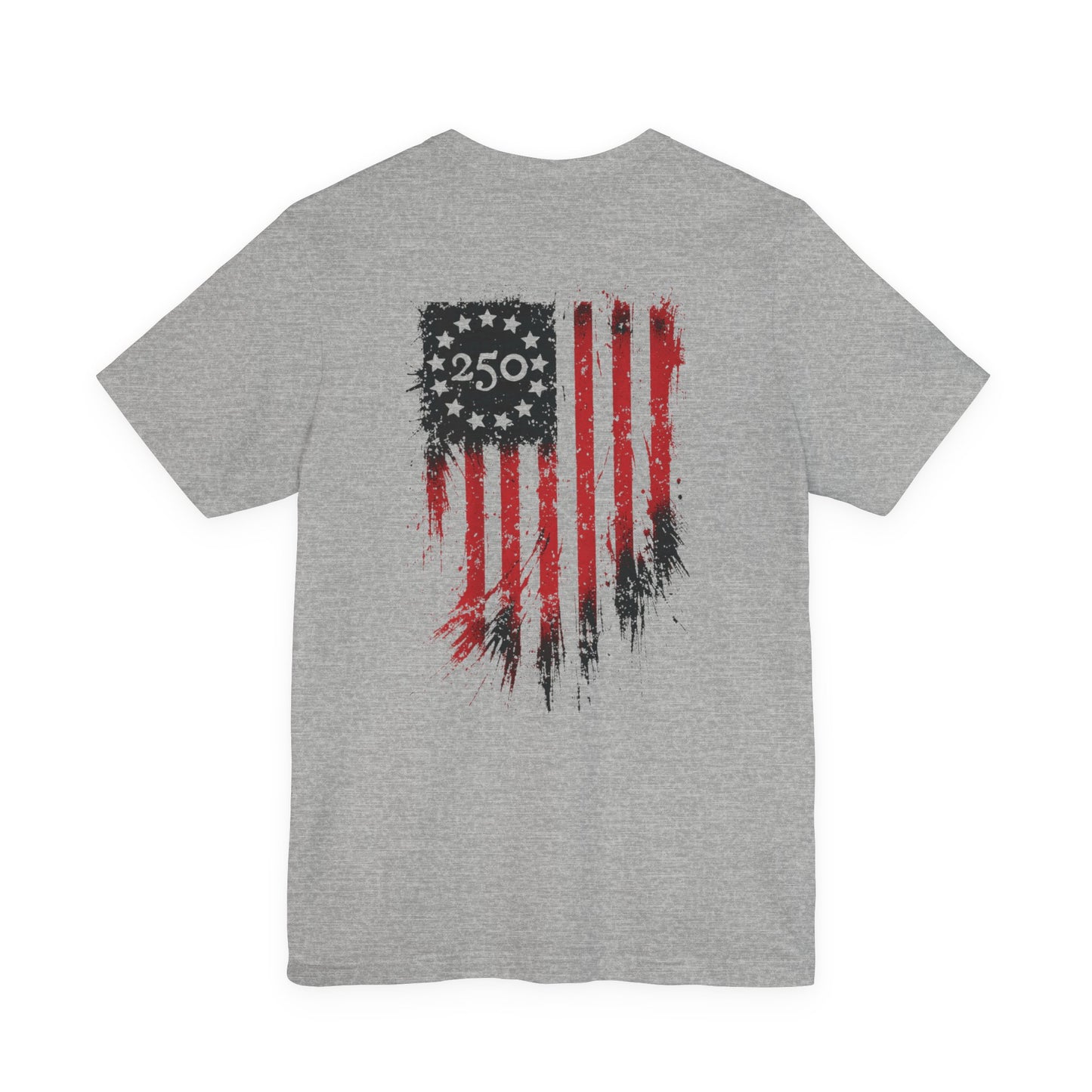 Paul Revere Patriotic Graphic Tee | American Flag Back Print T-Shirt