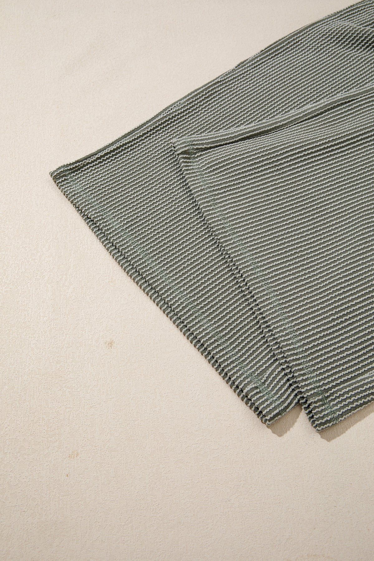 Four Leaf Clover Ribbed V-Neck Pullover & Pant Set Plus Size