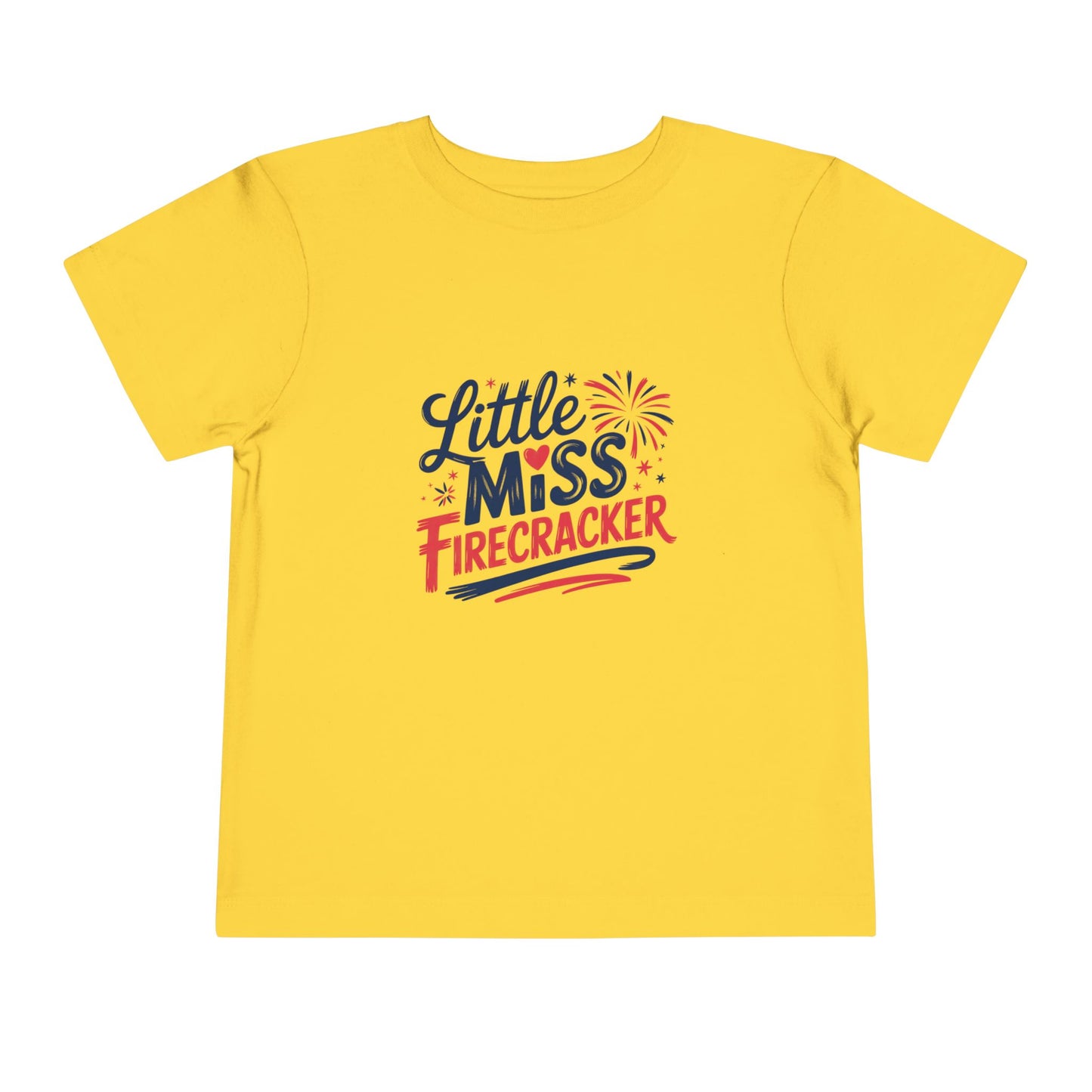 Little Miss Firecracker Toddler Tee | Patriotic 4th of July Kids Shirt