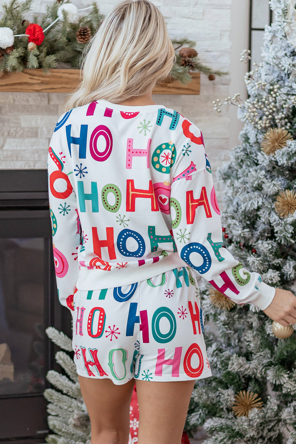 Ho Ho Ho Christmas Lounge Shorts Set