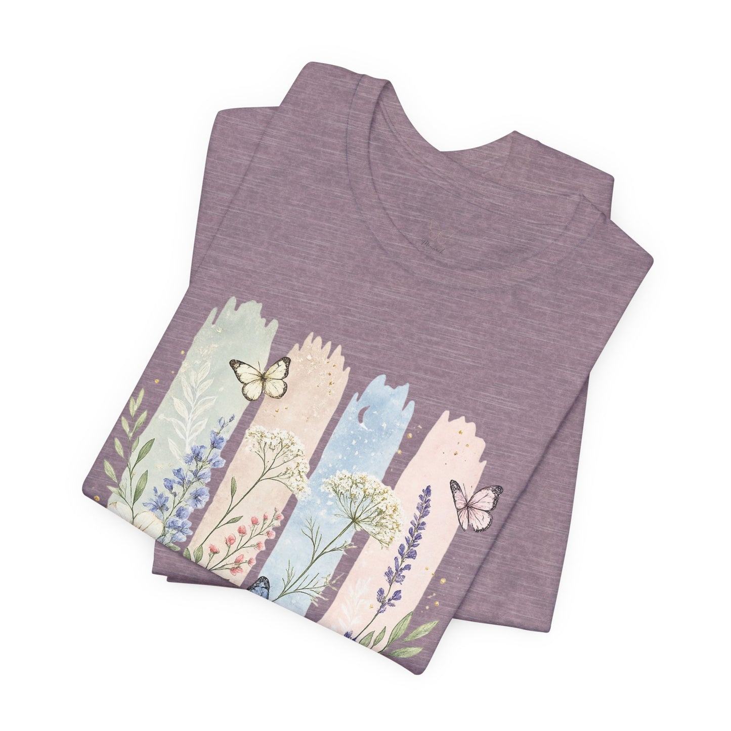 Floral Watercolor Butterfly T-Shirt — Pastel Garden Tee