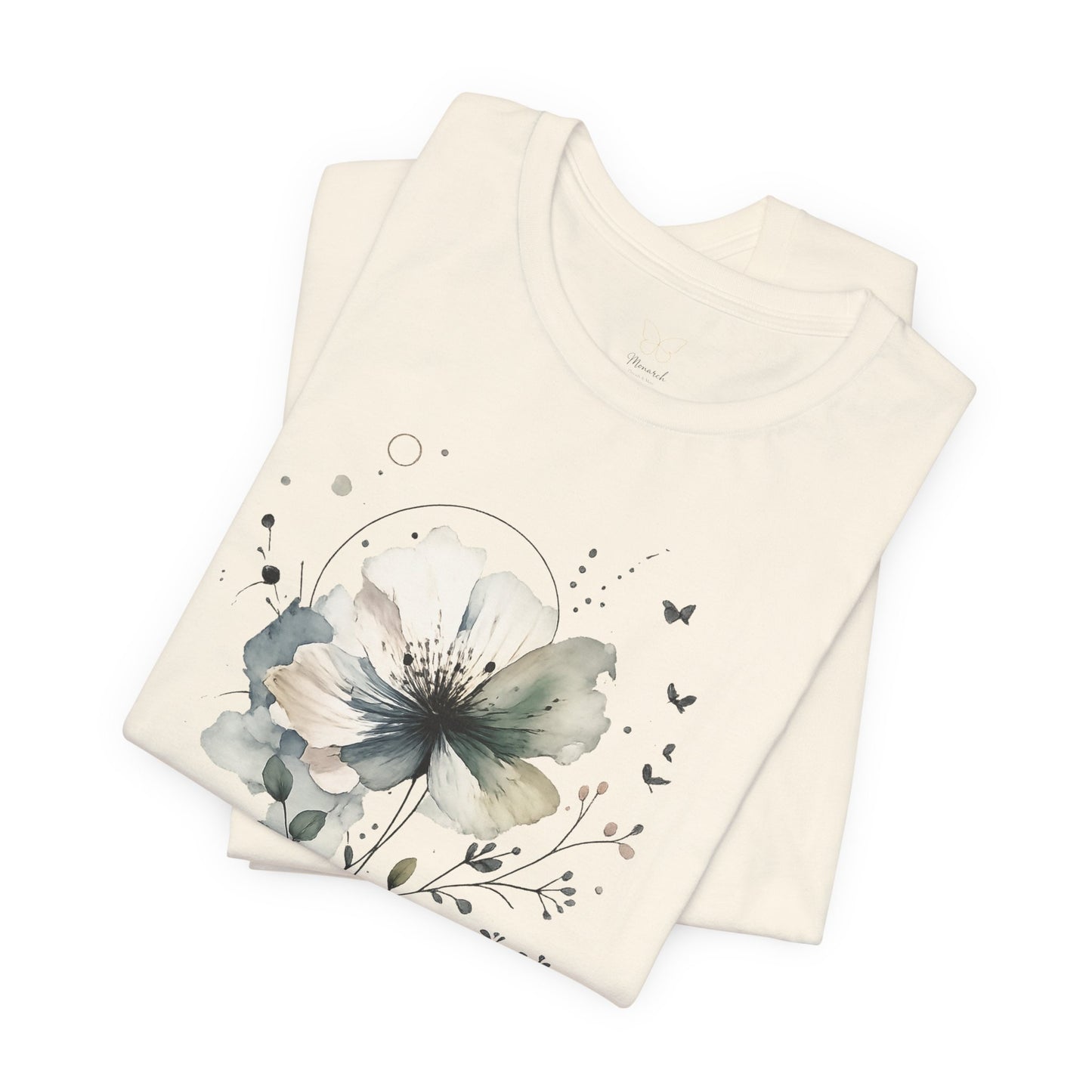 "Breathe" Watercolor Floral Tee |