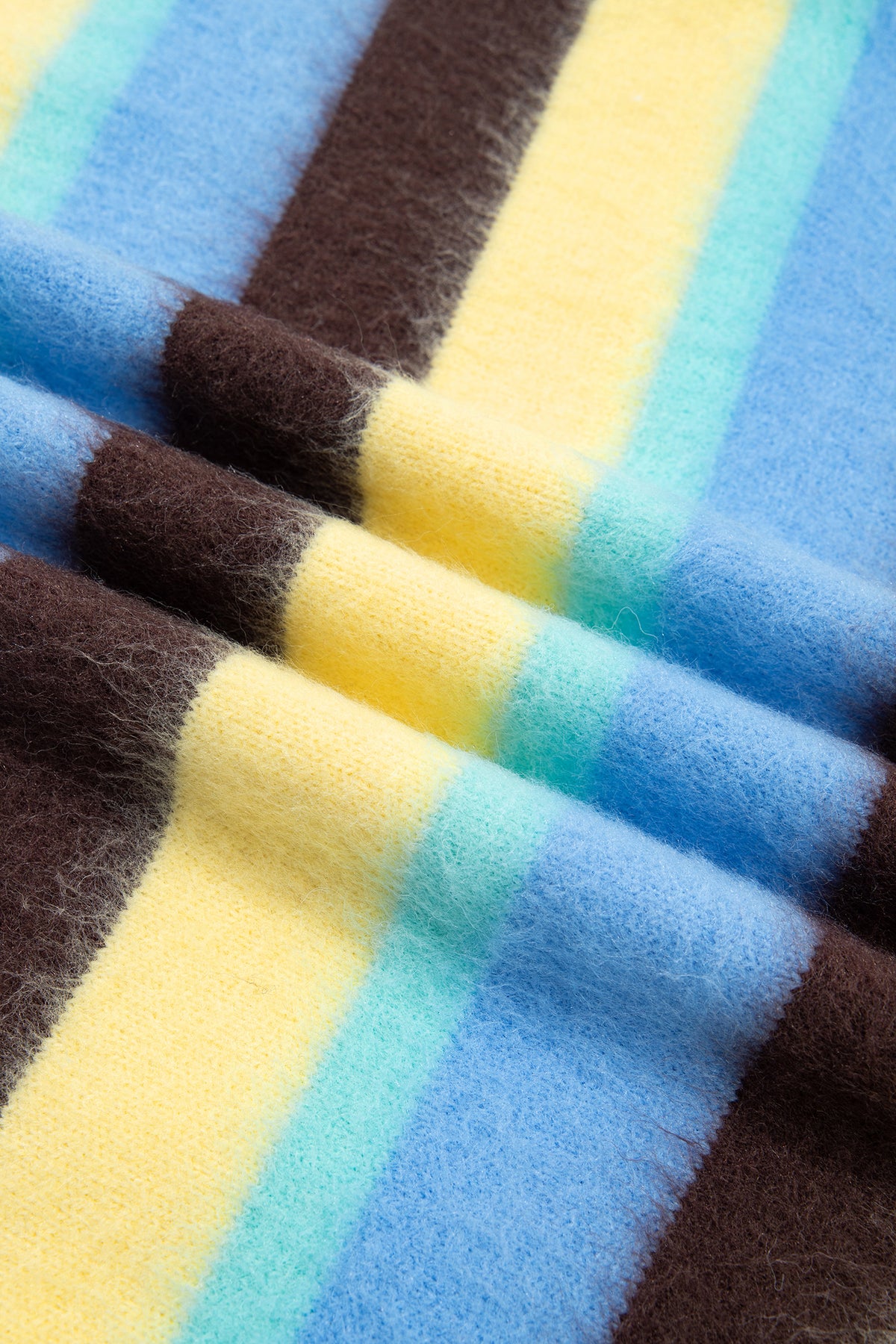 Multicolor Fuzzy Striped Sweater