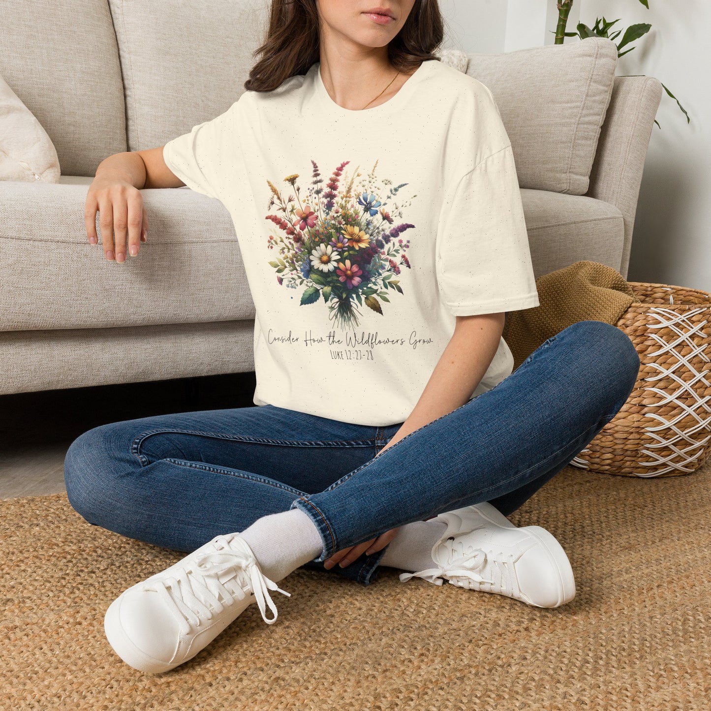 Floral Bouquet Tee — Watercolor Wildflower Garden T-Shirt