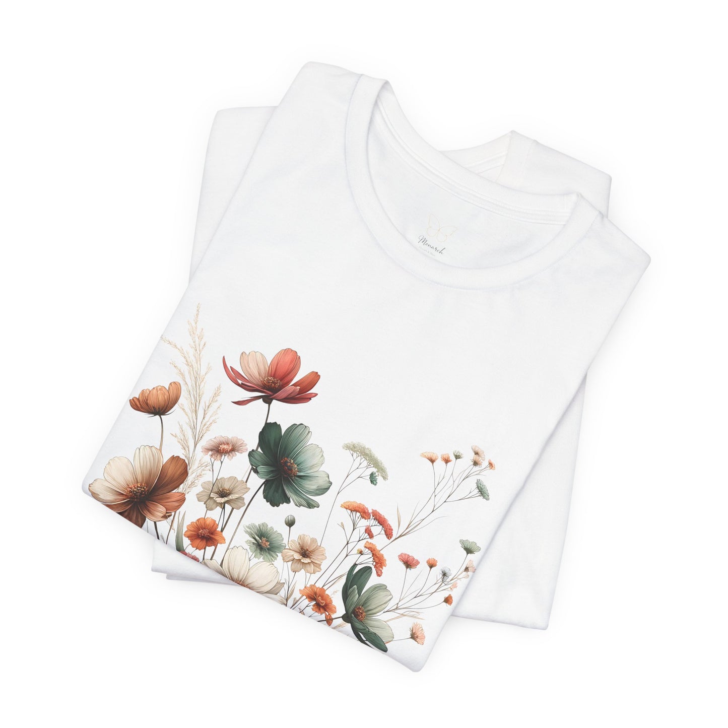 Floral Meadow Tee — Watercolor Wildflower Bouquet Women's Shirt