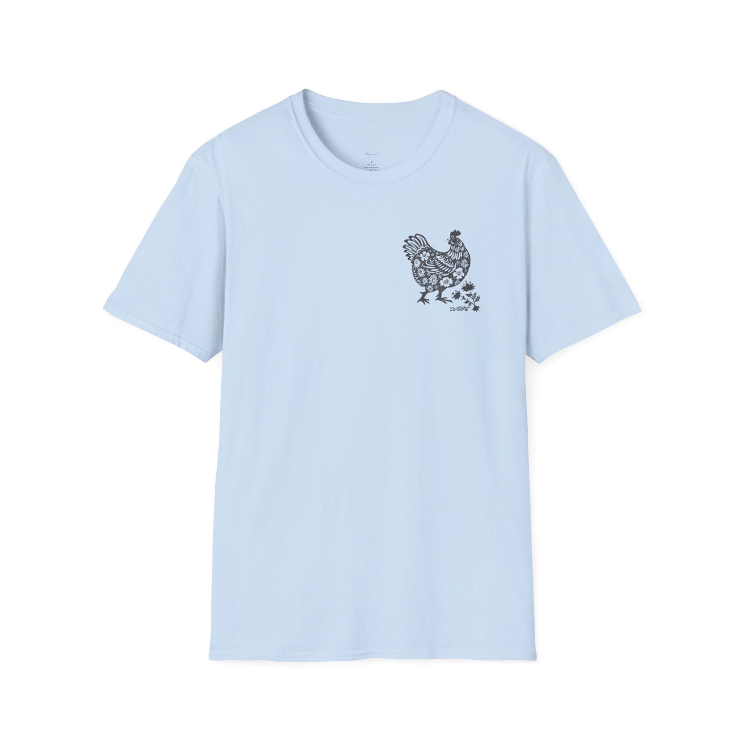Floral Hen T-Shirt — Vintage Chicken Graphic Tee