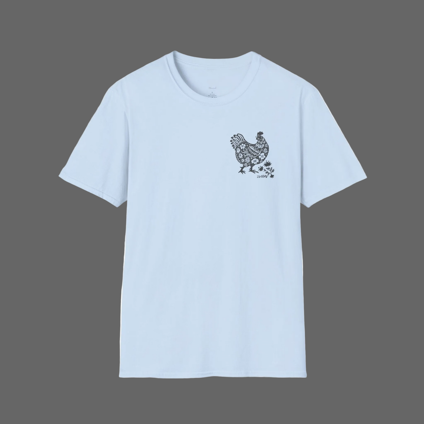 Floral Hen T-Shirt — Vintage Chicken Graphic Tee