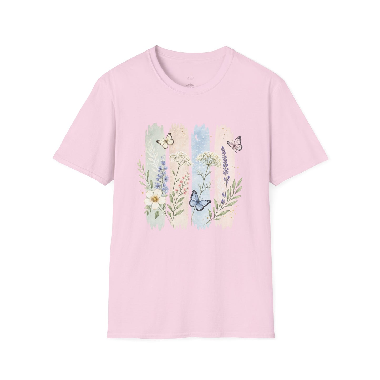 Floral Watercolor Butterfly T-Shirt — Pastel Garden Tee