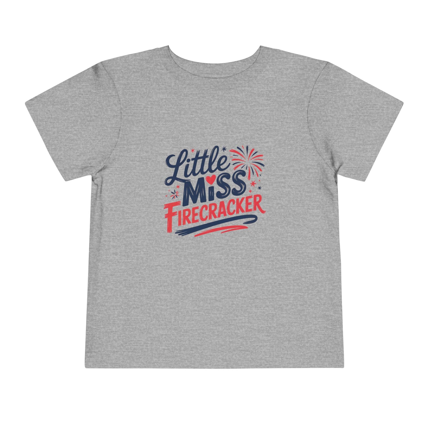 Little Miss Firecracker Toddler Tee | Patriotic 4th of July Kids Shirt