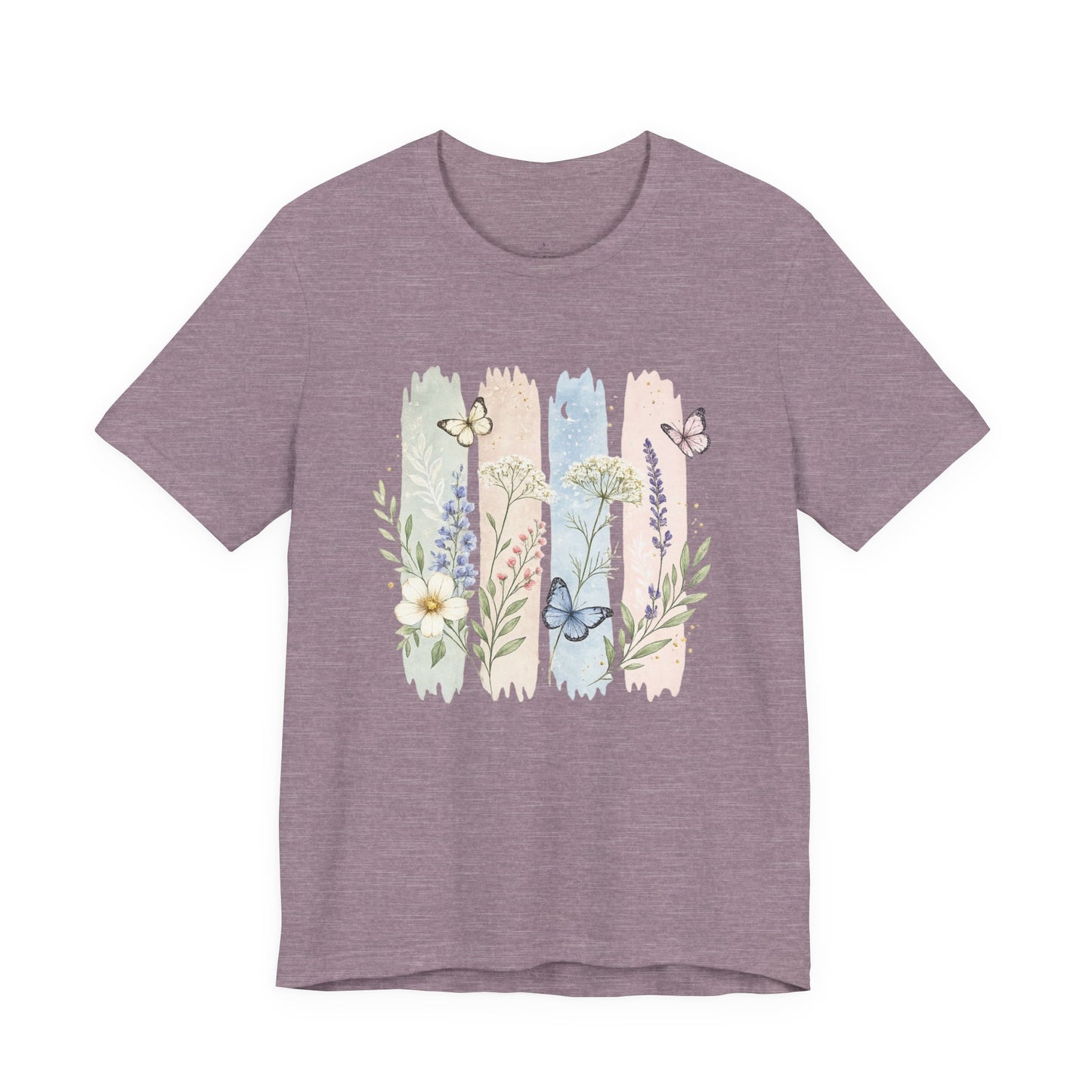 Floral Watercolor Butterfly T-Shirt — Pastel Garden Tee