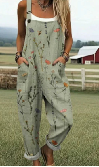 Women's Fun Print Overalls
