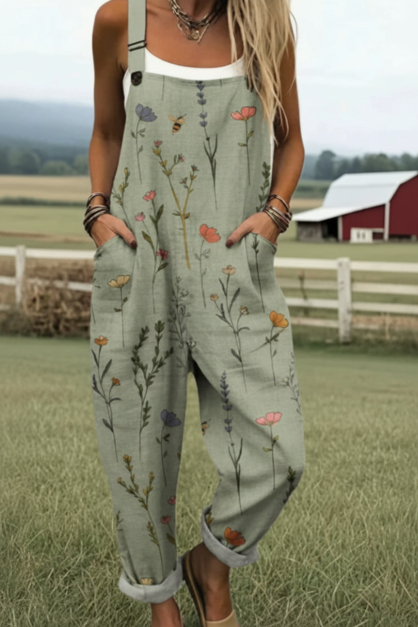 Women's Fun Print Overalls