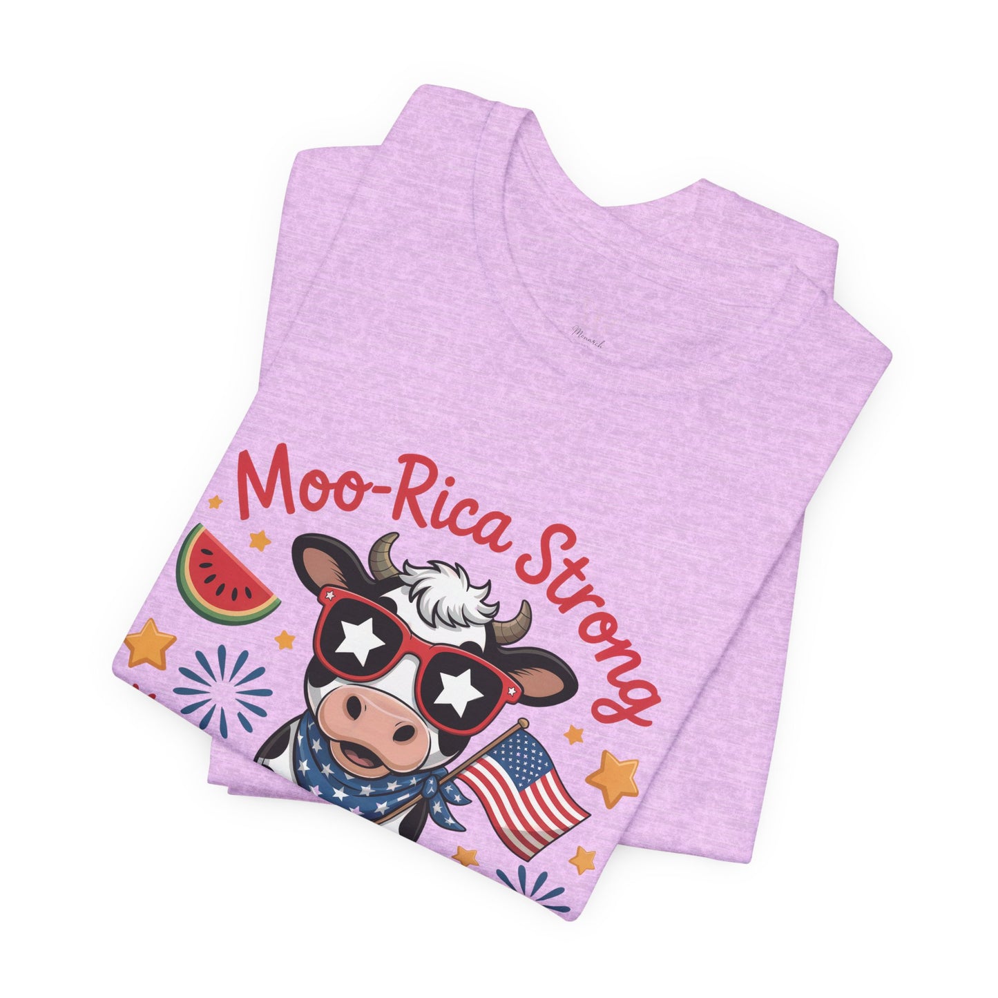 Moo-rica Patriotic Cow Graphic Tee