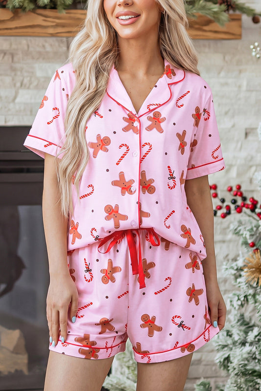 Pink Gingerbread Candy Cane Lounge Set