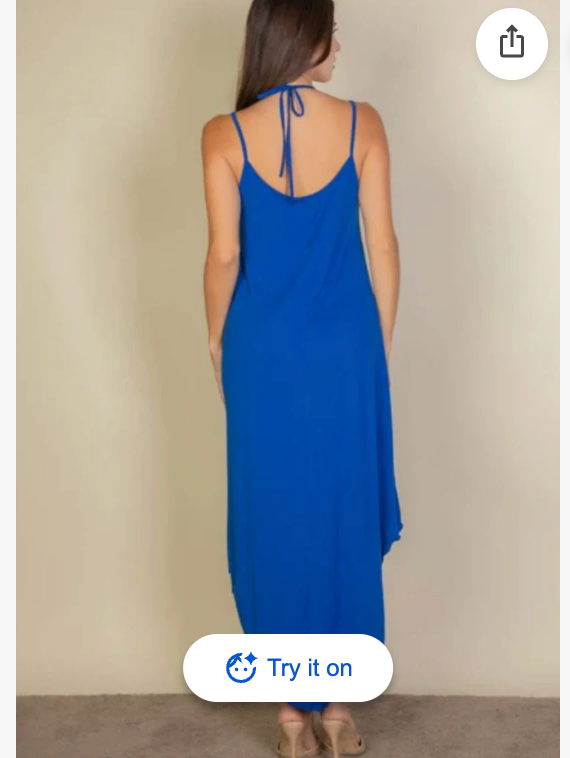 Double Strap Halter Cami Dress