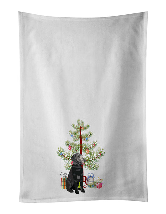 Schnauzer Black and Tan Christmas Kitchen Towel Set of 2