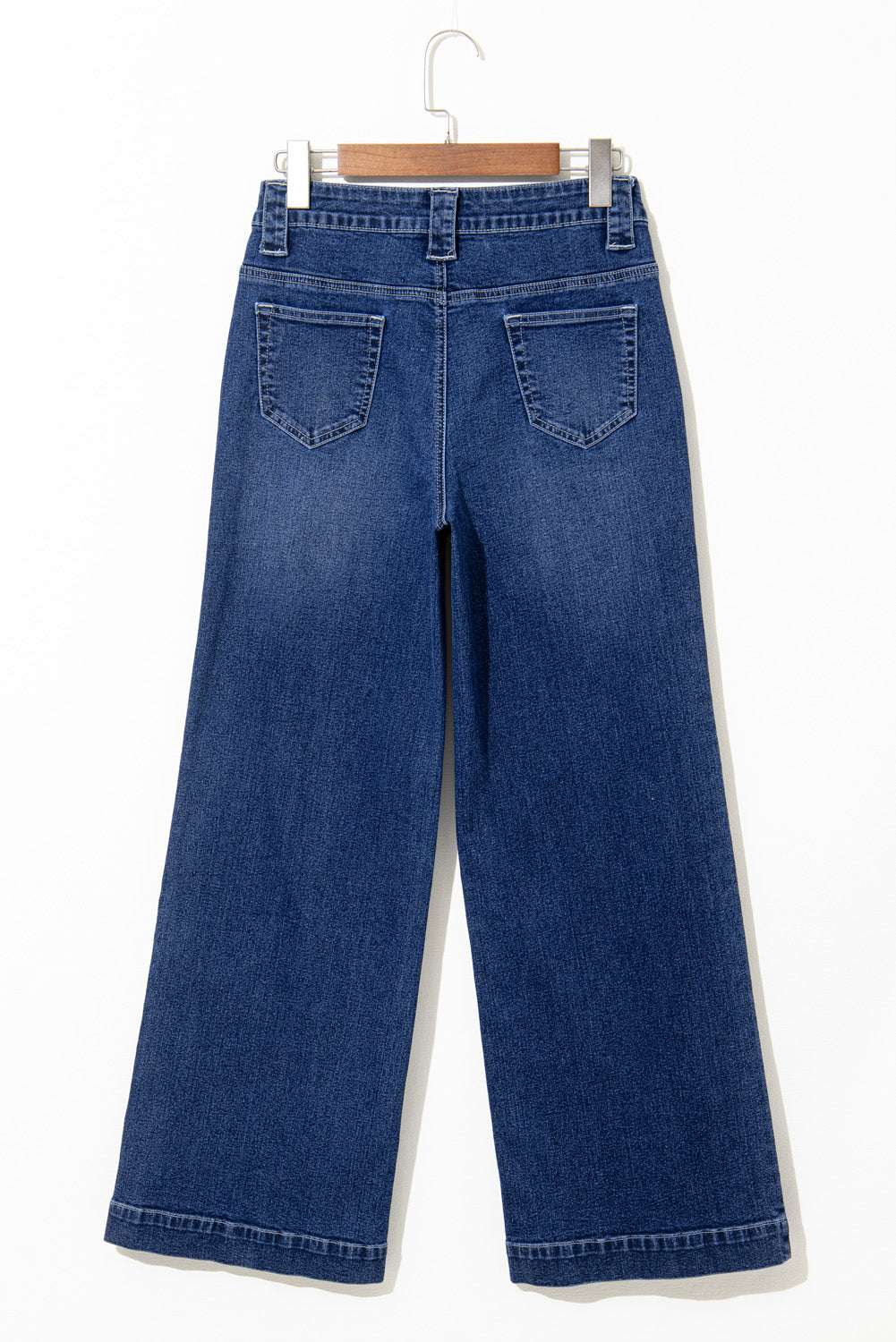 The jeans that do everything right. These wide leg, high waist jeans in a clean sail blue denim are the kind of pair you reach for again and again