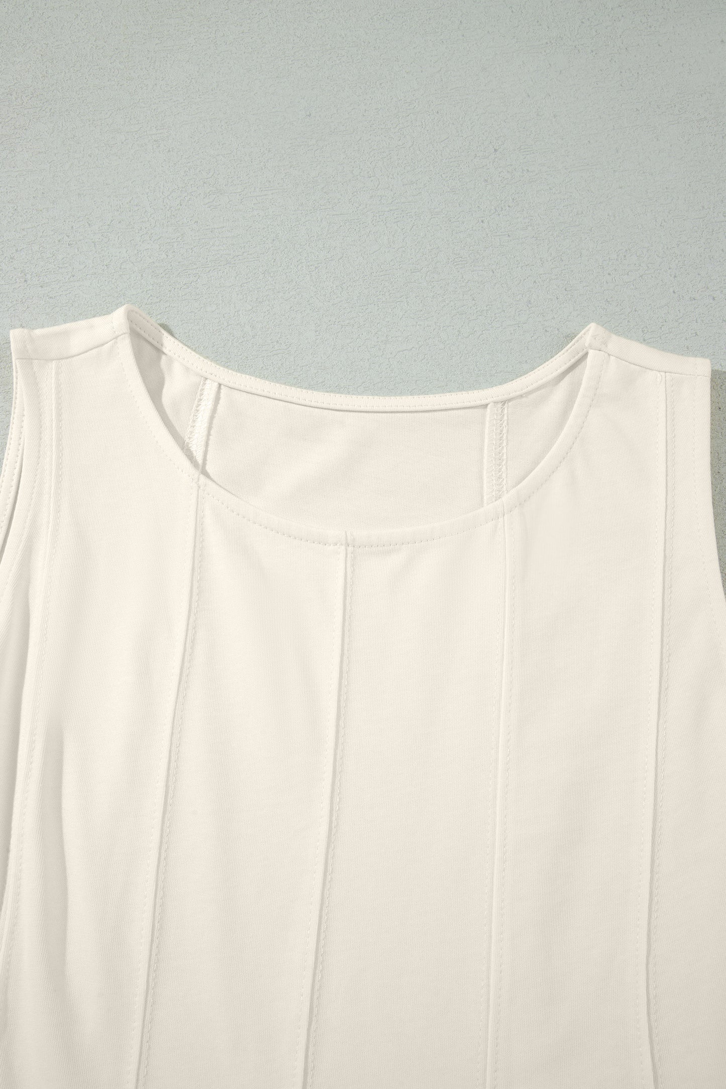 Stitched Detail Loose Tank Top & Shorts Set