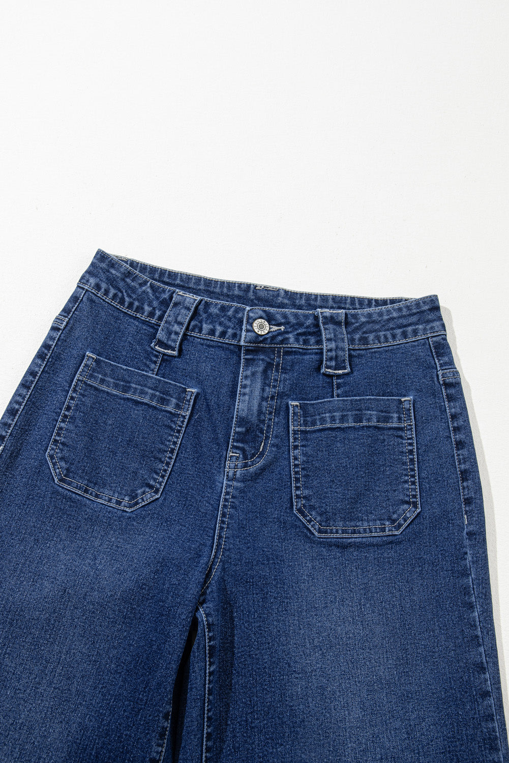 The jeans that do everything right. These wide leg, high waist jeans in a clean sail blue denim are the kind of pair you reach for again and again