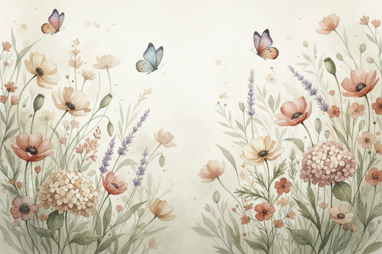 Back to Nature Watercolor Banner